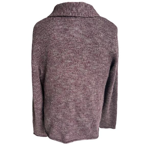 J. Jill Women’s Size Large Alpaca Wool Blend Purple Cardigan Sweater‎ - Picture 3 of 7